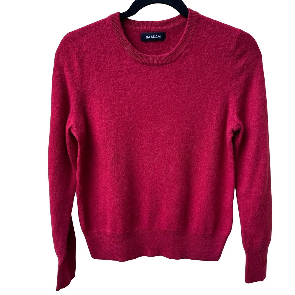 NAADAM 100% Cashmere Quiet Luxury Old Money Minimalist Cozy Sweater Tomato Red S